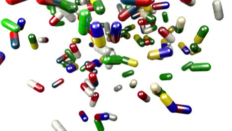 Píldoras-Drogas-Cápsulas-Cayendo-Cámara-Lenta-Primer-Plano-Dof-4k